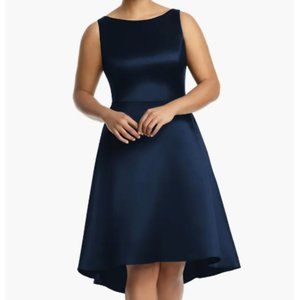ALFRED SUNG D697W HIGH LOW MIDNIGHT E31 NAVY COCKTAIL DRESS sz 18